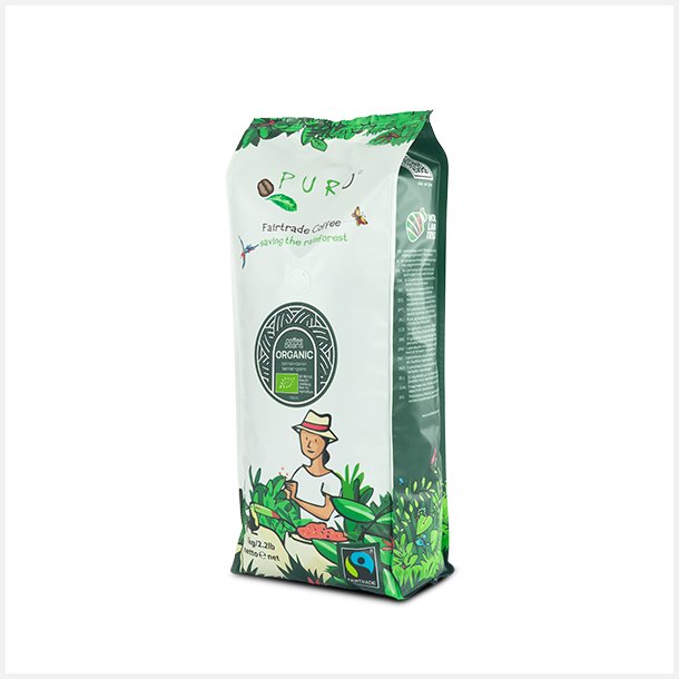 Puro Organic mellemristet Kaffeb�nner 1 kg