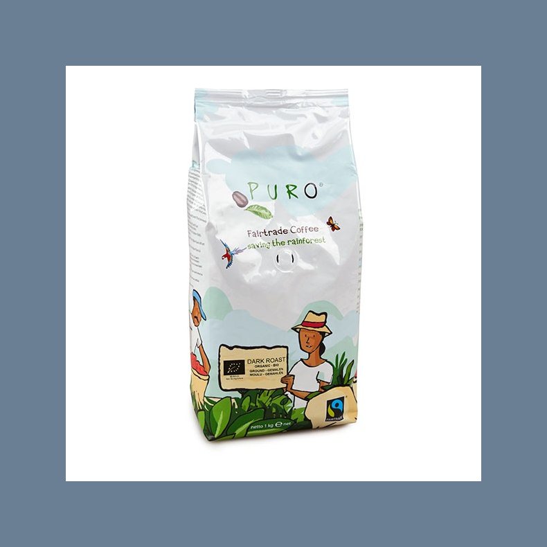 Puro Dark Roast, formalet. �ko Fairtrade 9ps x 1000g
