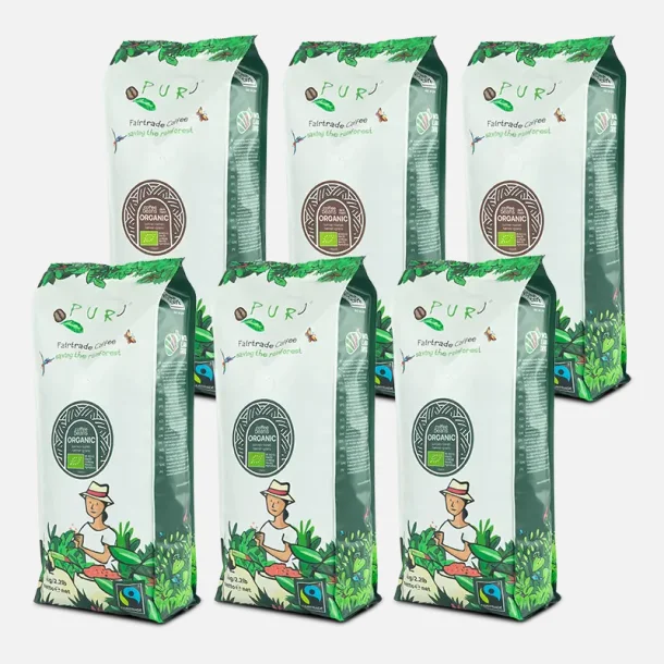 Puro Organic kaffe b�nneudforskningskasse 6 kg.